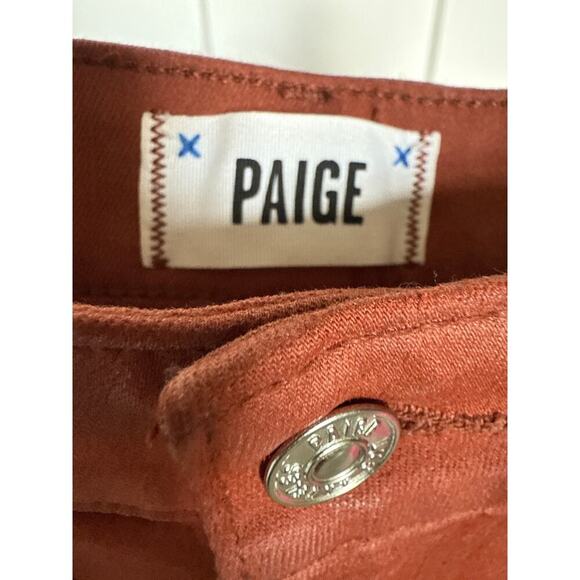 PAIGE Women's Leenah Ankle Patch Pockets Clay Sunset Luxe Coating Size 29 - Picture 9 of 16